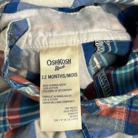 OshKosh B'gosh - shortalls. Size 12 months - Picture 5 of 5